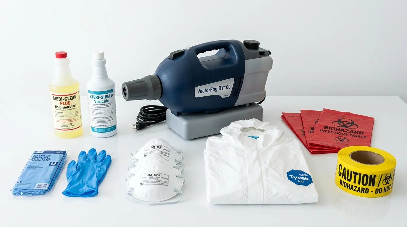 Professional biohazard remediation crew working in Newcastle